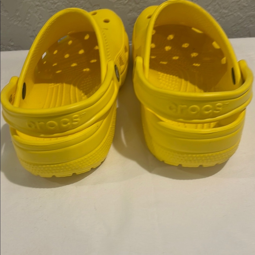CROCS Yellow Mules & Clogs with Perforated Design